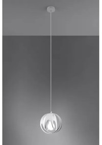 Sollux SL.1083 - Lampadario su corda TULOS 1xE27/60W/230V bianco