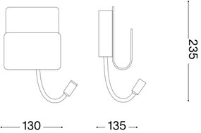 Ideal Lux - Luce Spot da parete a LED PROBE LED/9,5W/230V USB bianco