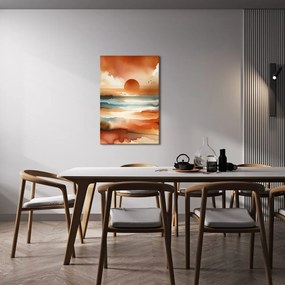 Quadro su tela – Cielo rosso sopra il mare