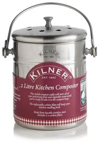 Contenitore per rifiuti compostabili argento 2 l - Kilner