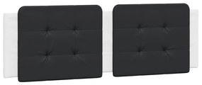 Letto con materasso bianco e nero 160x200cm similpelle