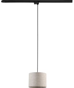 Lampadario su filo per sistema a binario TRACER 1xE27/15W/230V diametro 20 cm nero/grigio