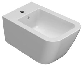 Globo Stone Bidet Sospeso 56x36 Con Fissaggi in ceramica Bianco Lucido