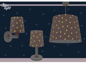 Dalber 82212S -  Lampadario per bambini STAR LIGHT 1xE27/60W/230V rosa