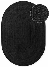 Tappeto nero in iuta reversibile/tessuto a mano 160x230 cm Braided – Hanse Home