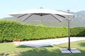 TESLA - ombrellone da giardino decentrato con led 3 x 3