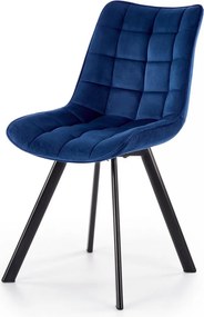 Sedia K332 blu velluto