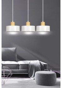 Lampadario a sospensione con filo TORIN 3xE27/15W/230V bianco