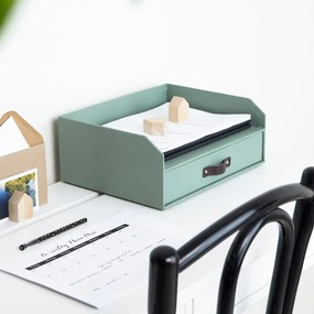 Organizer verde in cartone per cassetti/per documenti Walter Canvas Paper Laminate – Bigso