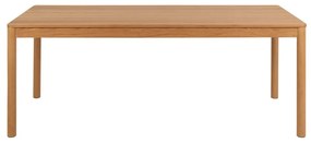 Tavolo da pranzo pieghevole in legno di quercia di colore naturale 100x200 cm Atlantic - Actona
