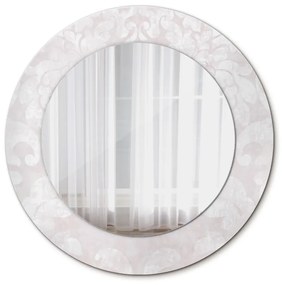 Specchio rotondo cornice con stampa Texture delicata roccoco fi 50 cm