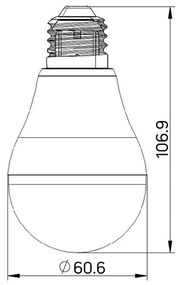 Lampadina LED E27 A60 6W con Sensore Crepuscolare Integrato Colore Bianco Naturale 4.200K