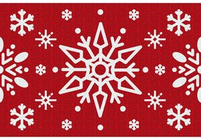 Zerbino Natalizio Fiocchi di Neve 60x40 cm in Fibra di Cocco Naturale