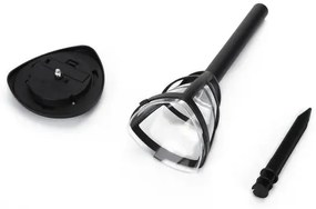 Aigostar - Confezione da 12 lampade solari a LED 0,06 W / 2 V, 33,8 cm, 6500K, IP44, nero