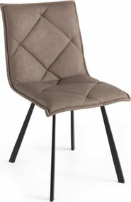 Sedia pranzo Ecopelle Tortora - moderno ROLL 2 sedie