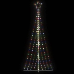 Albero Di Natale A Led 447 Led Colorato 249 Cm /