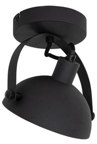 Plafoniera industriale nera con oro 15 cm regolabile - Magnax