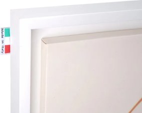 Quadro su tela con cornice moderno 98x98 cm ritratto geometrico donna