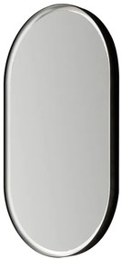 Specchio con illuminazione integrata bagno ovale Pixel L 50 x H 90 x P 5 cm nero