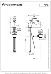 Miscelatore monocomando per lavabo con scarico F3761CR Fima Carlo Frattini