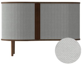 Cassettiera bassa grigio-marrone con ante scorrevoli in rovere 100x67 cm Audacious - UMAGE