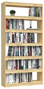 Libreria/divisorio 100x30x200 cm legno massello di pino