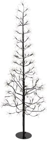 Lampada da terra natalizia nera albero 150 cm con LED e timer IP44 - Caspar