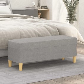 Panca Grigio Chiaro 100x35x41 Cm İn Tessuto /