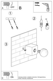 Sollux SL.0676- Applique ABEL 1xE27/60W/230V