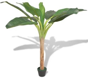 Albero Banana Artificiale con Vaso 150 cm Verde