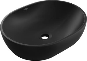 Mexen Viki lavabo da appoggio 48 x 35 cm, nero opaco - 21054885