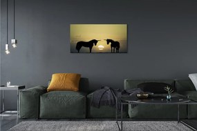 Quadro su tela Sunness Field of unicorns 100x50 cm