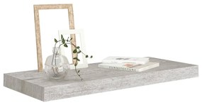 Scaffali a parete 2 pz grigio cemento 60x23,5x3,8 cm in mdf