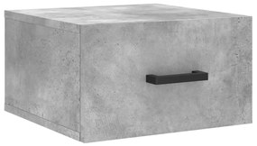 Comodini a muro 2 pz grigio cemento 35x35x20 cm