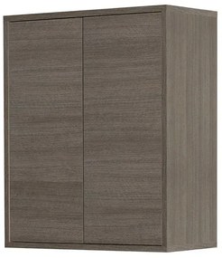 Pensile bagno sospeso 60 cm 2 ante Way rovere scuro con ripiano interno