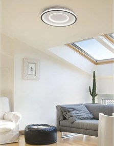 Plafoniera LED Celeste Ø 52 cm bianco IP20 cct da bianco caldo a bianco freddo con regolazione di temperatura, 2100 lumen NOVECENTO
