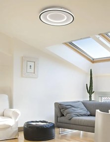 Plafoniera LED design Celeste, bianco Ø 52 cm, luce con 3 temperature di colore dimmerabile NOVECENTO