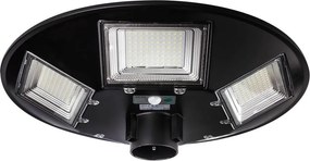 Lampione solare stradale a LED con sensore LED/22W/6V 6500K IP65 nero + telecomando