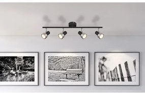 Globo 57917-4N - Faretto  MASON 4xGU10/25W/230V nero/argento