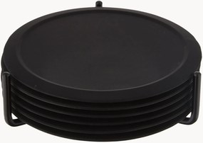 Set da 6 sottobicchieri in silicone con supporto Plain