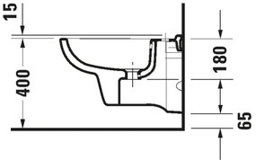 Duravit 22571500002 - Bidet sospeso D-CODE ceramica/bianco lucido