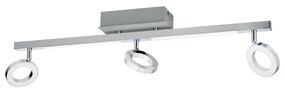 Spot Moderno Cardillio 1 Alluminio Argento 3 Luci Led 3,2W