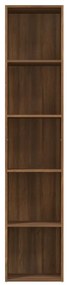 Libreria Rovere Marrone 40x30x189 cm in Legno Multistrato