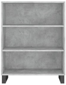 Scaffale grigio cemento 69,5x32,5x90 cm in legno multistrato