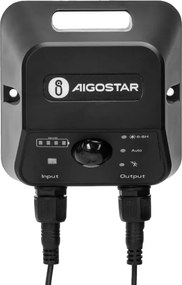 Aigostar - Lampada solare a LED sospesa su cavo con sensore LED/3,7V 6000 mAh IP65 + telecomando
