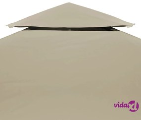 vidaXL Telo di Ricambio per Gazebo 310g/m² Beige 3x3m