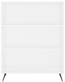 Credenza bianca 69,5x32,5x180 cm legno multistrato