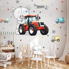 Adesivi murali - Orso con trattore | Inspio