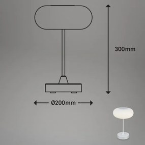 Brilo - Lampada da tavolo ricaricabile LED dimmerabile per esterni OLANA LED/3W/5V IP44