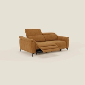 Arcos Divano 3 posti - piedini alti e poggiatesta reclinabili in microfibra impermeabile T11 cuoio